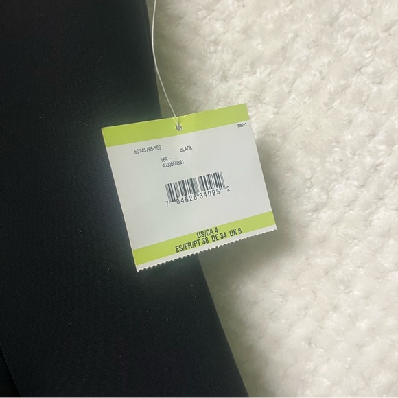 Womens Kasper Sleeveless Seamed Waist Sheath Dress Black Crew Neck Size 4 NWT - Picture 7 of 11